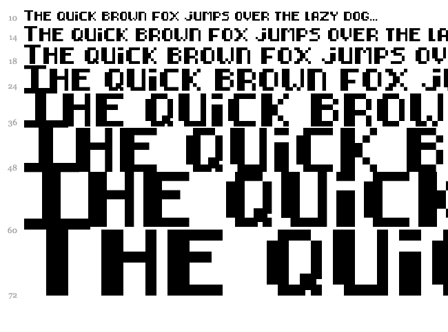 8-bit pusab font waterfall
